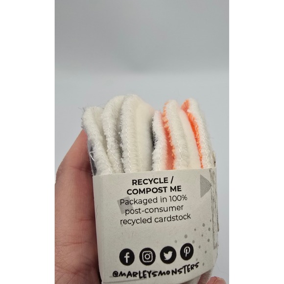 NIP Marleys Monsters Washable Reusable Nursing Pads 3 Pack Grey Polka Dot - Picture 3 of 7